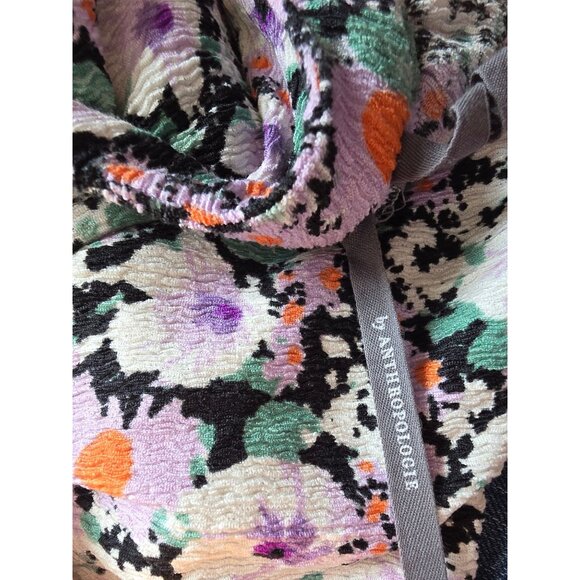 Anthropologie Floral Button-Front Sleeveless Top With Ruffle Collar L - Picture 4 of 8